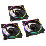 Aerocool Eclipse 12 LED Addressable RGB Fan Including Controller - Triple Pack- 120mm
