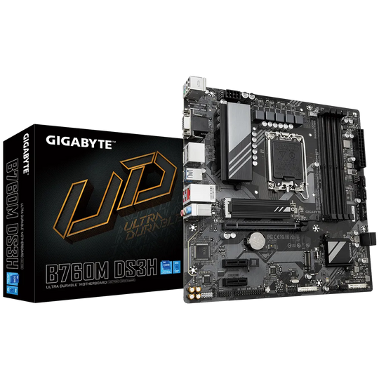 Gigabyte B760M DS3H DDR5 Socket LGA 1700 mATX Black Motherboard