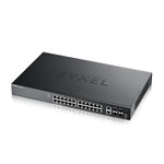 المحول Zyxel XGS2220-30 مُدار من المستوى الثالث (L3) بواجهة Gigabit Ethernet (10/100/1000)، يأتي باللون الأسود. رقم الطراز XGS2220-30-GB0101F.