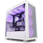 NZXT H7 Flow RGB Midi Tower ATX Case Triple 140mm RGB Fans - White