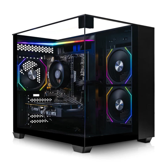 X= - Mini CUBE + 5500 + Gaming PC - AMD Ryzen 5 5500 - NVIDIA RTX 3060 - 16GB DDR4 - 512GB SSD - Black