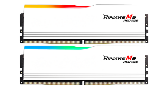 G.Skill Ripjaws M5 NEO RGB EXPO 32GB (2x16GB) DDR5 6000MHz 288-Pin Desktop Memory Kit - White