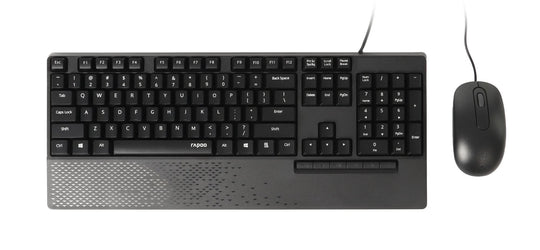 Rapoo NX2000 - USB Wired Keyboard &amp; Mouse Combo - QWERTY English Black &amp; Blue