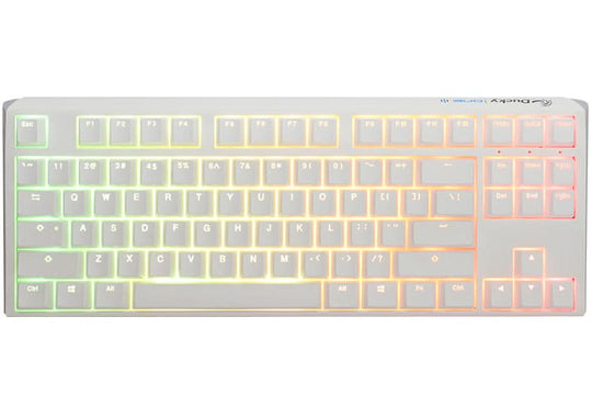 Ducky One3 Pure White TKL - USB Wired Gaming Keyboard - UK English