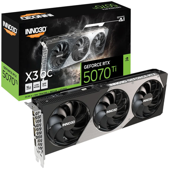 Inno3D GeForce RTX 5070 Ti X3 OC 16GB GDDR7 2482 MHz Graphics Card