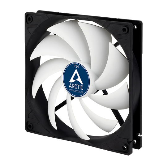 Arctic F14 140mm PC Case Cooling Fan - Black/White