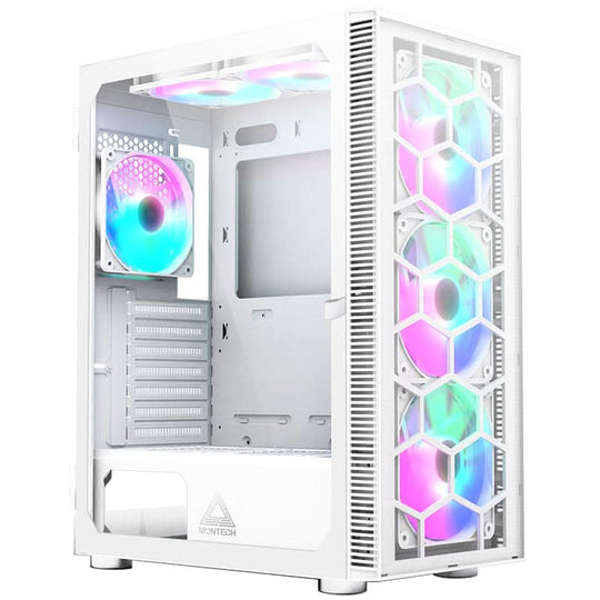 Montech X3 Glass Midi-Tower RGB Tempered Glass - White