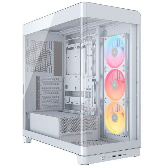 CORSAIR FRAME 4500X LX-R RGB LINK Panoramic Glass Mid-Tower PC Case, White