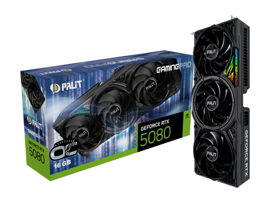Palit GeForce RTX 5080 Gaming Pro OC 16GB GDDR7 2700 MHz Graphics Card