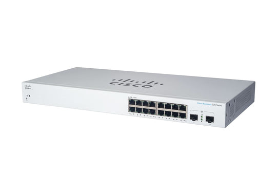 Cisco Business CBS220-16P-2G Smart Switch | 16 Port GE | PoE | 2x1G SFP | 3-Year Limited Hardware Warranty (CBS220-16P-2G-UK)