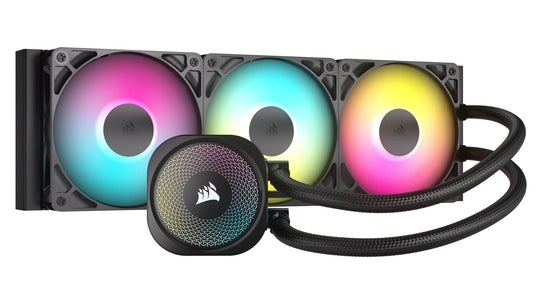 Corsair Nautilus 360 RS ARGB AIO Liquid Cooler - 360mm Radiator - 3x120mm PWM Fans - Black