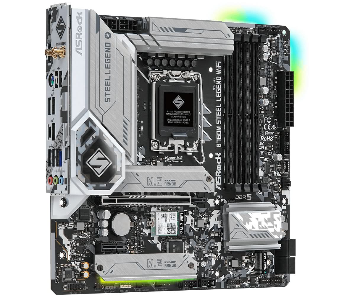 Asrock B760M Steel Legend WiFi Motherboard Intel LGA 1700 DDR5
