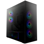Arctic Xtender ARGB Glass Vertical GPU Mount Mid-Tower E-ATX Case - Black