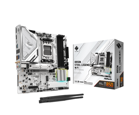 ASRock B850M Steel Legend WiFi Socket AM5 mATX Motherboard