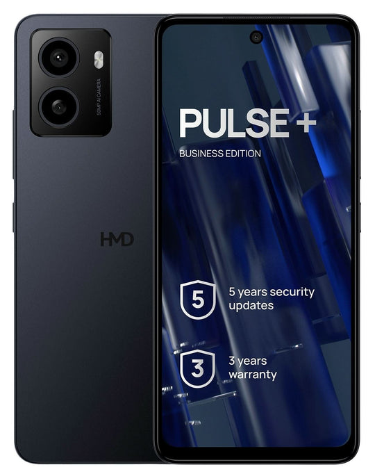 هاتف HMD Pulse+ إصدار الأعمال، شاشة 6.56 بوصة، 6 جيجابايت RAM، 128 جيجابايت تخزين، شريحتي SIM، 4G - الأزرق منتصف الليل
