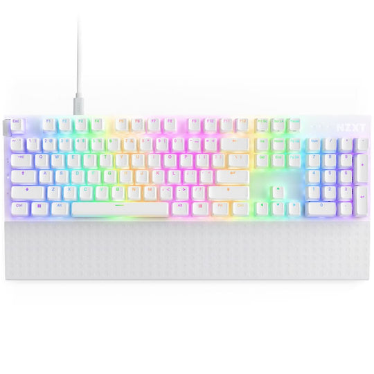 NZXT Function 2 - USB Wired Gaming Keyboard - UK English White
