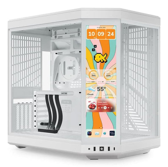 HYTE Y70 Touch Infinite Mid Tower ATX Case Tempered Glass Touchscreen - White