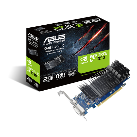 ASUS NVIDIA GeForce GT 1030 Silent Low Profile 2GB GDDR5 1506 MHz