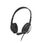 Hama HS-P100 V2 - Head-band Wired Headset with Mic - Black, Silver