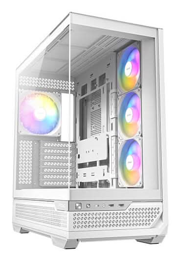 Antec C7 ARGB Midi Tower ATX Case 4xARGB Fans Dual 360mm Radiators - White