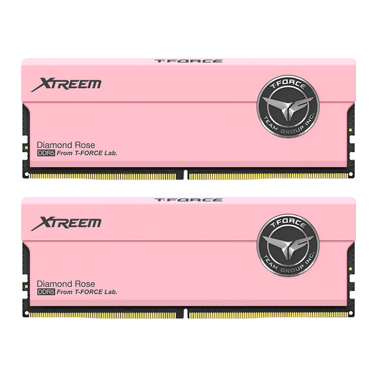 Team T-Force Xtreem 32GB Kit (2 x 16GB) DDR5 7200MHz CL34 Memory - Pink - FFPD532G7200HC34ADC01