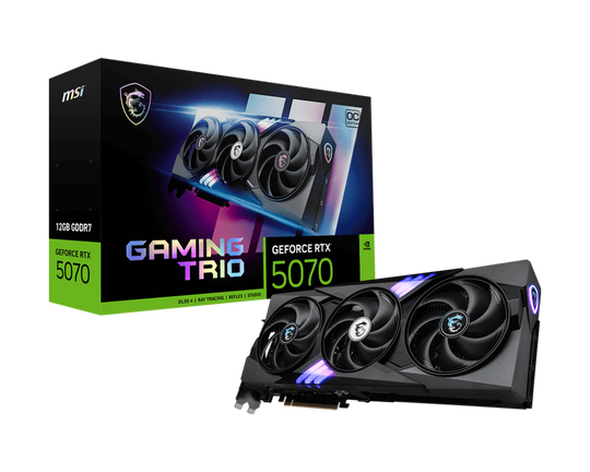 MSI GeForce RTX 5070 12GB GAMING TRIO OC GDDR7 2610 MHz Graphics Card
