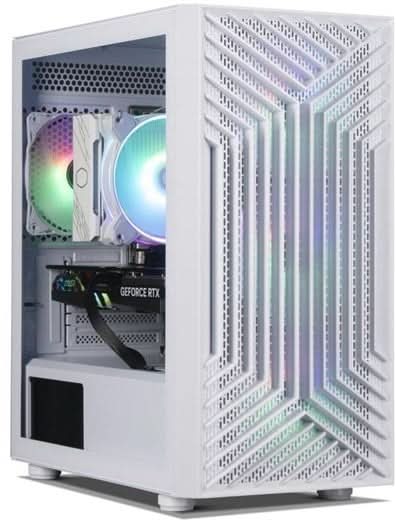 GIGATE Cube Mythic White, Gaming Desktop, Intel Core i5 12400F, NVIDIA GeForce RTX 3060-O12G-V2, 16GB RAM, 500GB SSD + 2TB HDD, OS, White