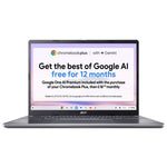 Acer - Chromebook Plus 514 + CB514-3H + Chromebook - AMD Ryzen 5 7520C - AMD Radeon Graphics - 8GB LPDDR5x-SDRAM - 256GB SSD - 35.6 cm (14") WUXGA - ChromeOS - Iron Grey