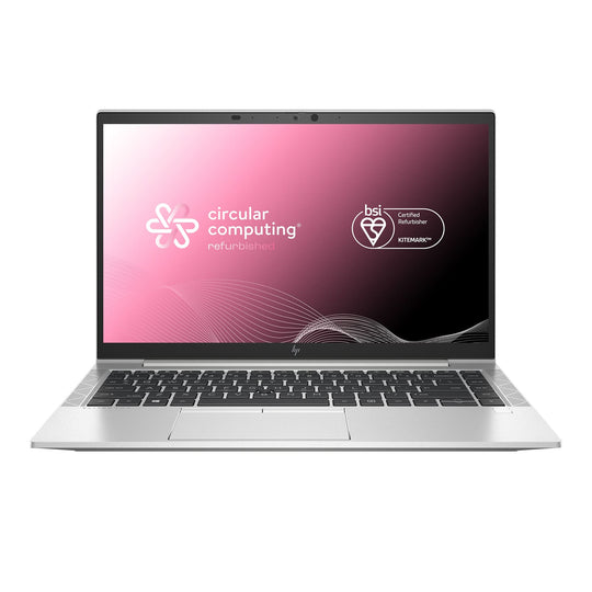 Circular Computing BSI certified HP EliteBook 840 G7 Refurbished Laptop, Intel Core i7 10th Gen, 16GB, 256GB SSD, 14” Full HD, Windows 11 Pro. The highest quality refurbished laptops in the world.