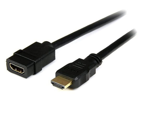 كابل تمديد HDMI بطول 2 متر (6 أقدام) من StarTech.Com - كابل HDMI ذكر إلى أنثى - موسع كابل HDMI بدقة 4K - كابل HDMI بدقة 4K بمعدل 30 هرتز مع Ethernet M/F - كابل HDMI 1.4 عالي السرعة - موسع كابل HDMI