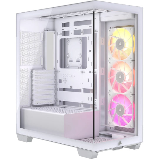 Corsair iCUE LINK 3500X Mid-Tower ATX Case RGB Tempered Glass - White