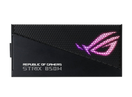 مزود طاقة للحاسوب أسوس ROG Strix بقدرة 850 واط Gold Aura Edition، 20+4 pin ATX، لون أسود