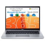 Acer - Aspire Go 14 + AG14-31P + Laptop - Intel N200 - Intel UHD Graphics - 4GB LPDDR5 - 128GB SSD - 14" WUXGA (1920x1200) - Windows 11 in S Mode - Silver