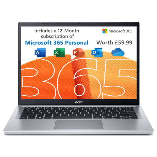 Acer - Aspire Go 14 + AG14-31P + Laptop - Intel N200 - Intel UHD Graphics - 4GB LPDDR5 - 128GB SSD - 14" WUXGA (1920x1200) - Windows 11 in S Mode - Silver