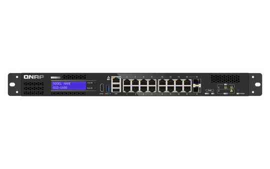 QNAP QGD-1600 Managed Gigabit Ethernet (10/100/1000) 1U Black, Grey QGD-1600-4G