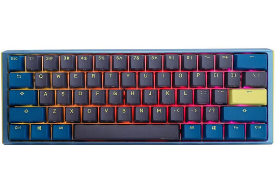 Ducky One3 Daybreak Mini - USB Wired Gaming Keyboard - Blue, Grey, Yellow