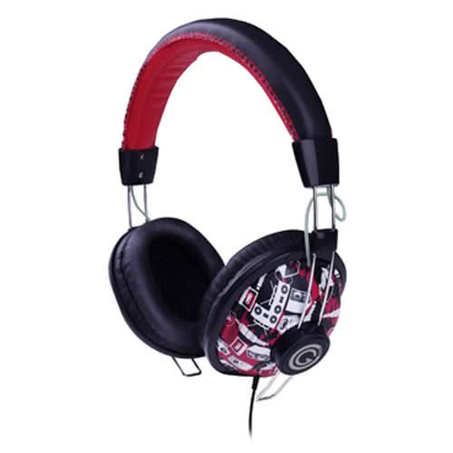 G-Cube Play - Wired Over-Ear Headset with In-Line Mic - Red