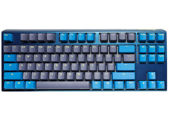 Ducky One3 Daybreak TKL - USB Wired Gaming Keyboard - UK English Blue, Yellow, Grey