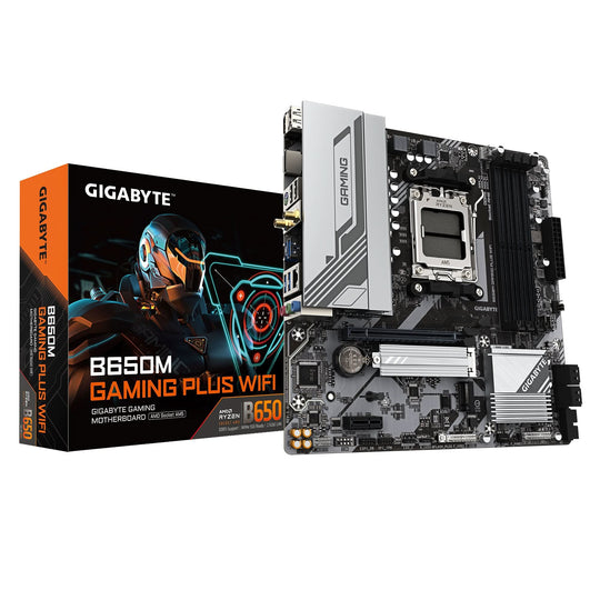 GIGABYTE B650M GAMING PLUS WIFI Socket AM5 microATX Dark Brown Motherboard