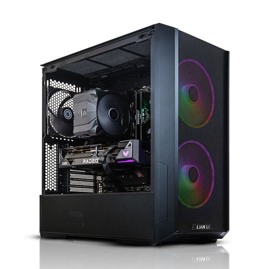 GiGate - Lancool 216 + 5700X + PC for Gaming - AMD Ryzen 7 5700X - AMD Radeon RX 7800 XT - 16GB DDR4 - 512GB SSD - Black