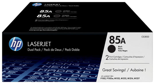 HP CE285AD/85A Toner cartridge black twin pack, 2x1.6K pages/5% Pack=2 for HP Pro P 1100