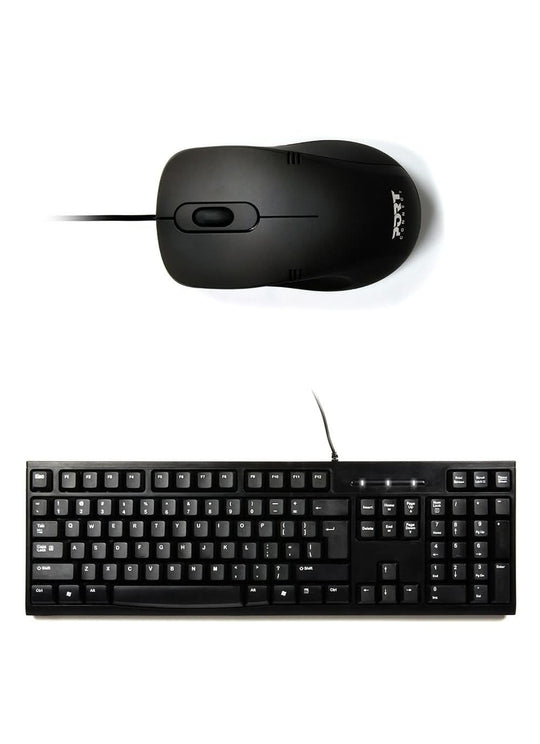 Port Designs 900900-UK - USB Wired Keyboard &amp; Mouse Combo - Black