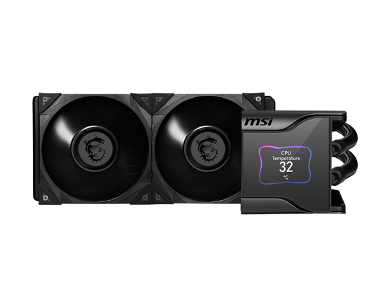 MSI MEG CORELIQUID S280 2.4” IPS Display 280mm Intel AMD AIO Liquid CPU Cooler