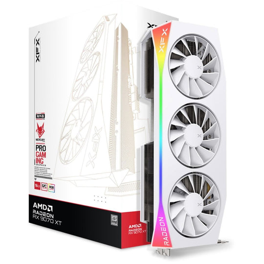 XFX Mercury AMD Radeon RX 9070XT OC White 16GB GDDR6 3100 MHz