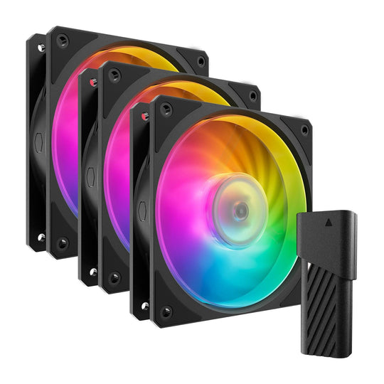 Cooler Master Mobius 120P ARGB Fan Kit - 3x120mm PWM - Black