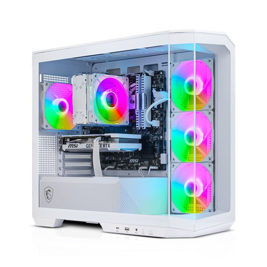 GiGate - PANO + 12400F + Gaming PC - Intel Core i5 12400F - RTX 4060 - 16GB DDR5 - 512GB SSD - White