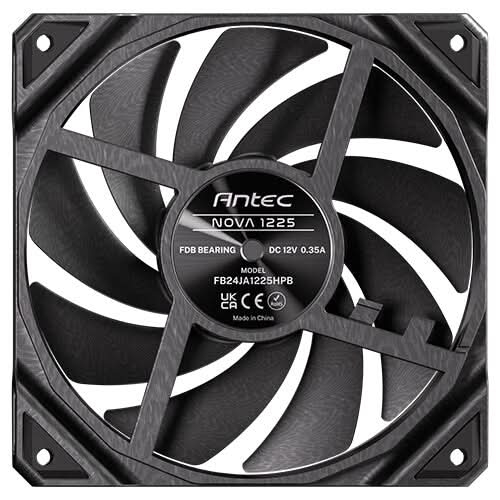 Antec Nova 120mm PWM Case Fan 3-Pack - Black - High Performance FDB