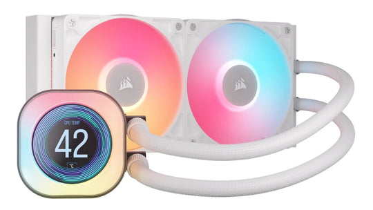 Corsair iCUE LINK TITAN 240 RX LCD Liquid CPU Cooler - 240mm - White