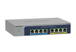 NETGEAR MS108UP Unmanaged 2.5G Ethernet (100/1000/2500) Power over Ethernet (PoE) MS108UP-100NAS