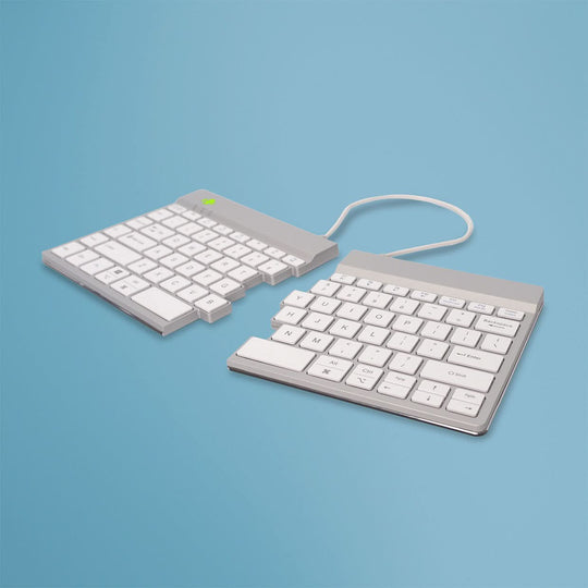R-Go Tools Ergonomic keyboard R-Go Split Break with break software, ergonomic split keyboard, QWERTY (US), Bluetooth, white